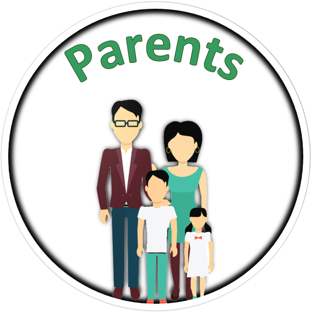 Button Link To List Of Popular Topics For Parents - Family Clipart (637x639), Png Download