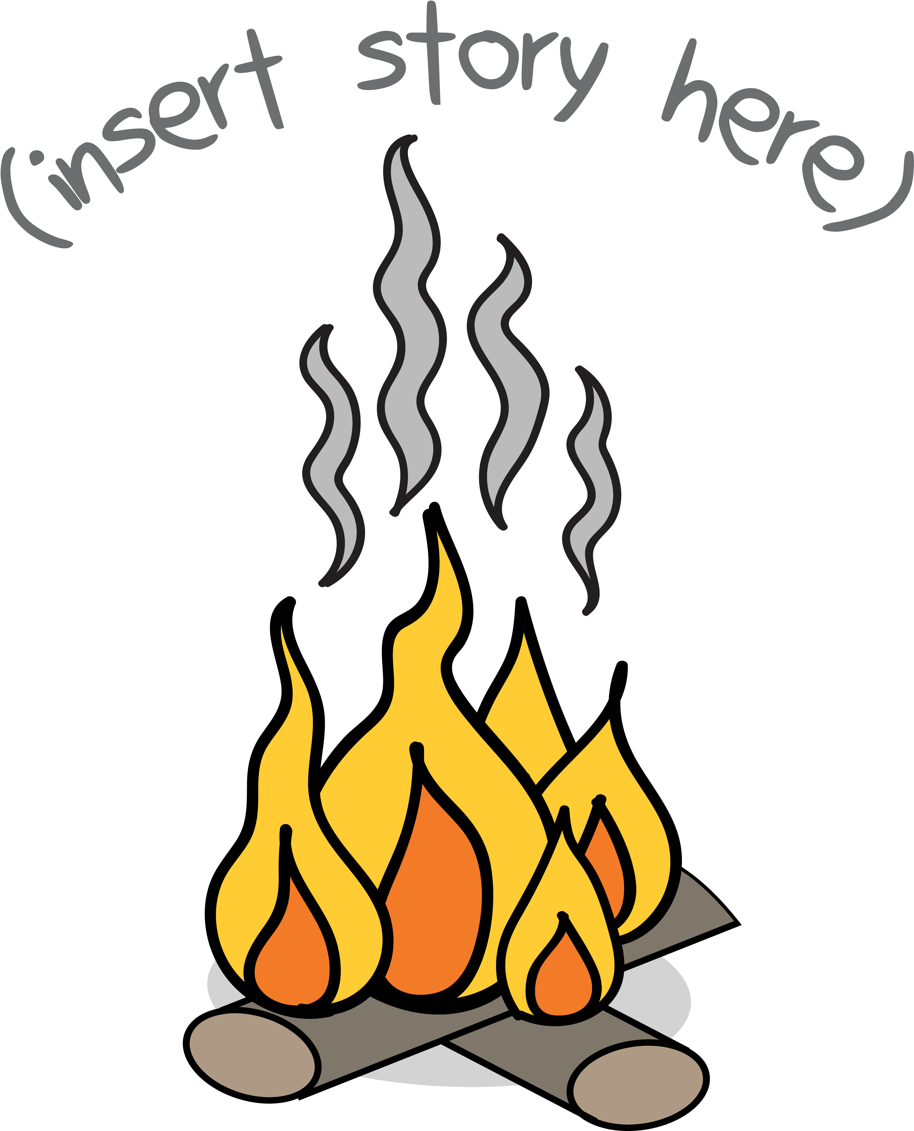 Kids Fireside Clipart (4200x4800), Png Download