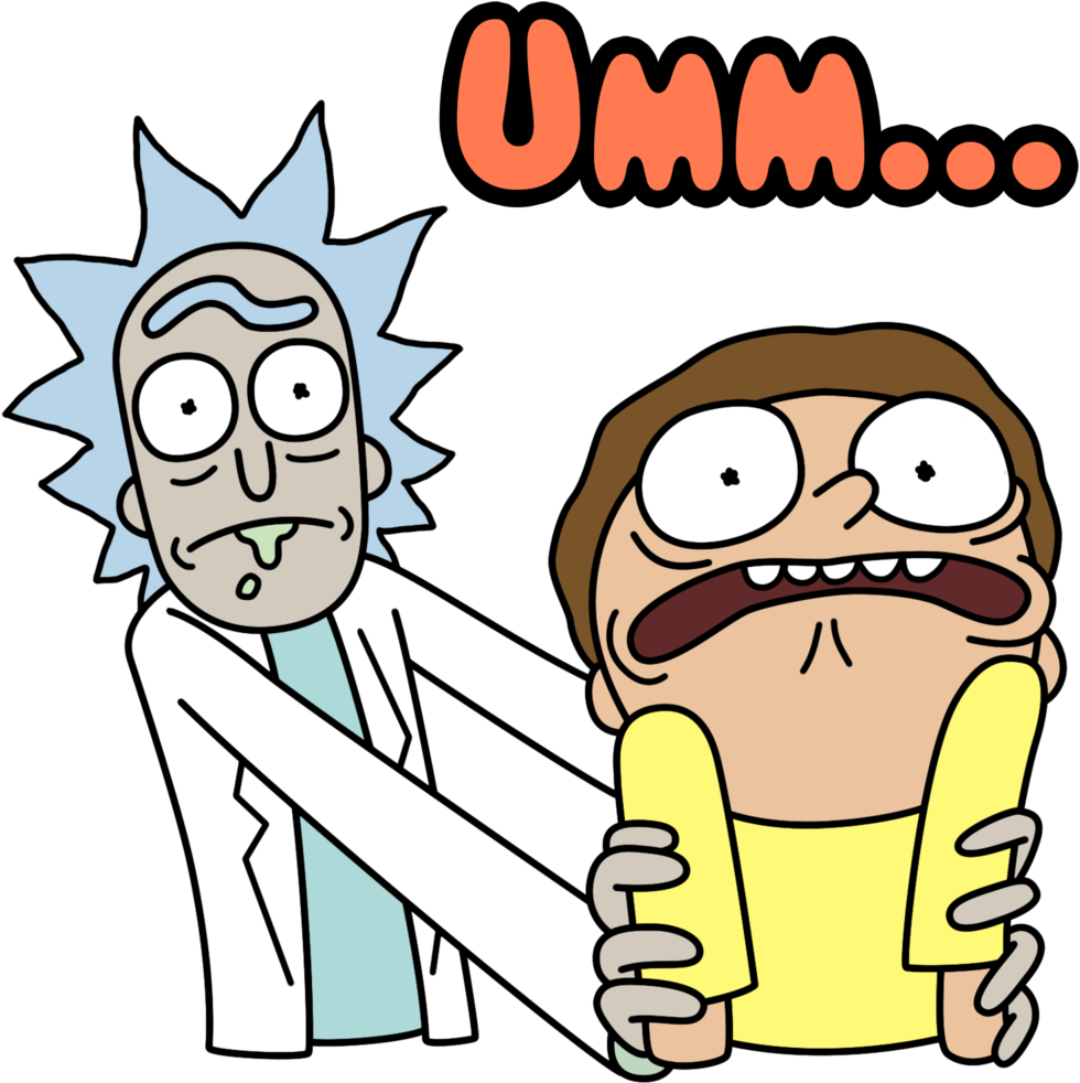 Facebook Stickers - Rick And Morty Clipart (1000x1000), Png Download