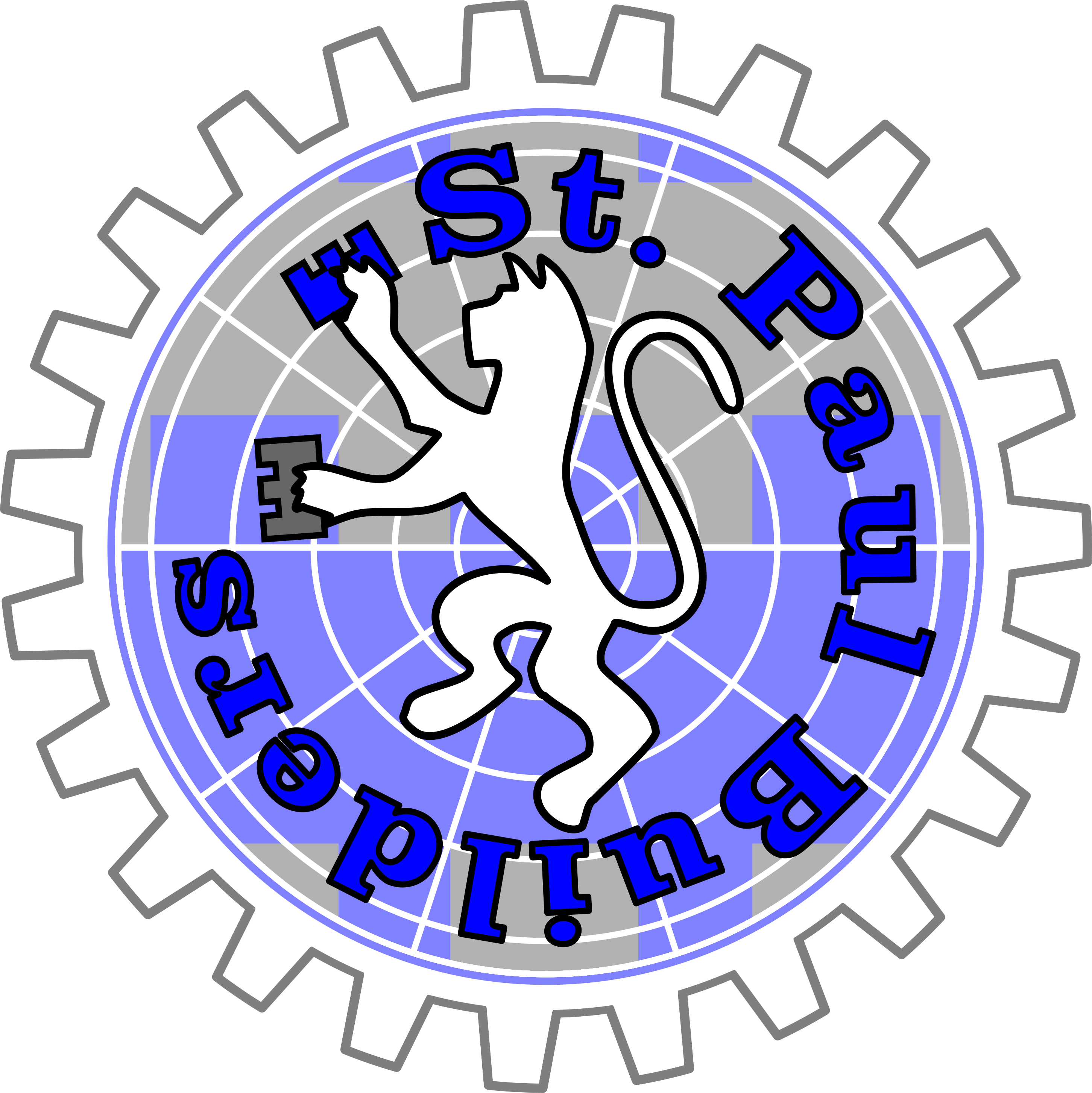 St Paul Builders Logo Gear Theme - Ssit Clipart (2903x2906), Png Download