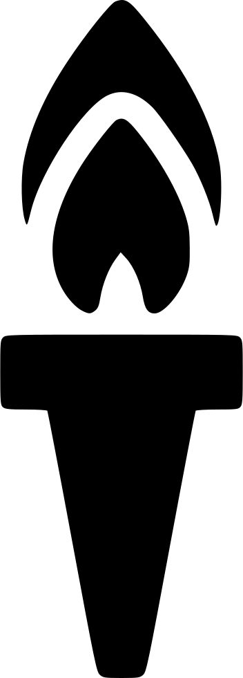 Liberty Drawing Flame - Clip Art - Png Download (352x980), Png Download