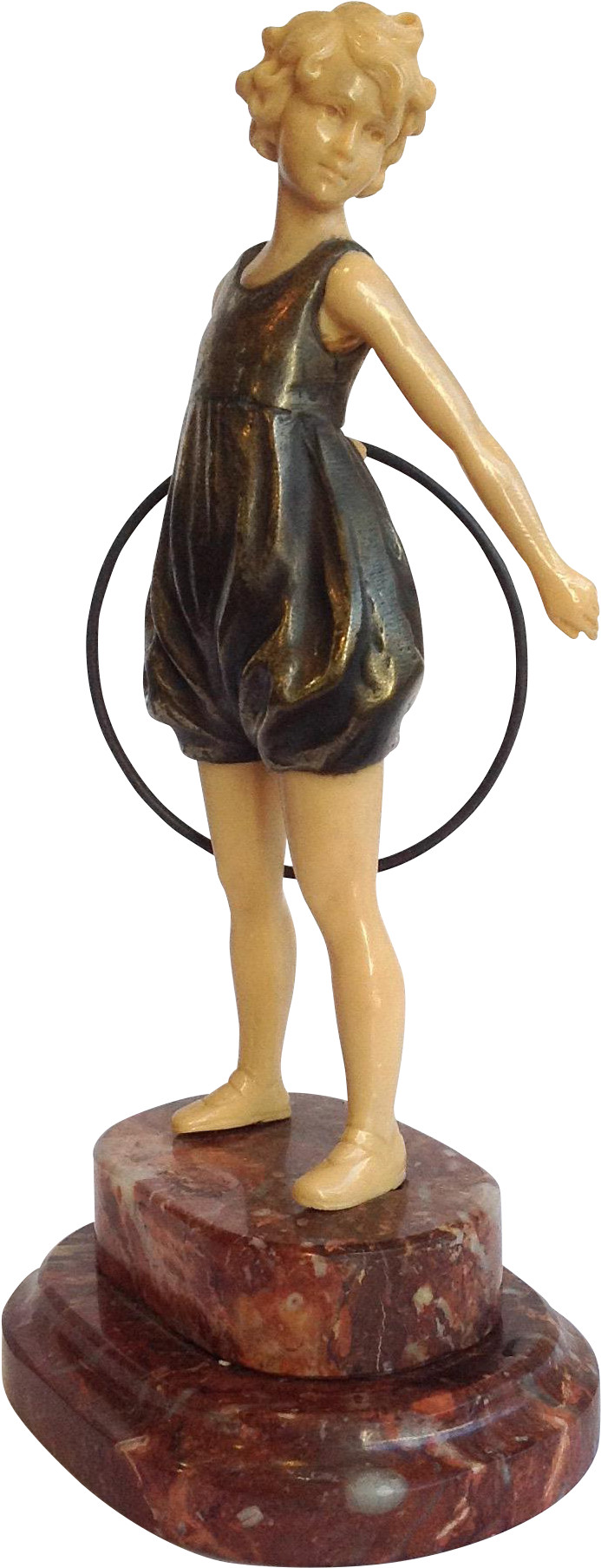 Art Deco Girl With Hoop Celluloid And Marble Clipart (1805x1805), Png Download