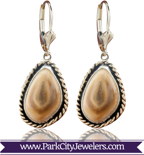 Elk Ivory Braided Earrings - Elk Tooth Ivory Dangle Earrings With Antlers Clipart (556x556), Png Download