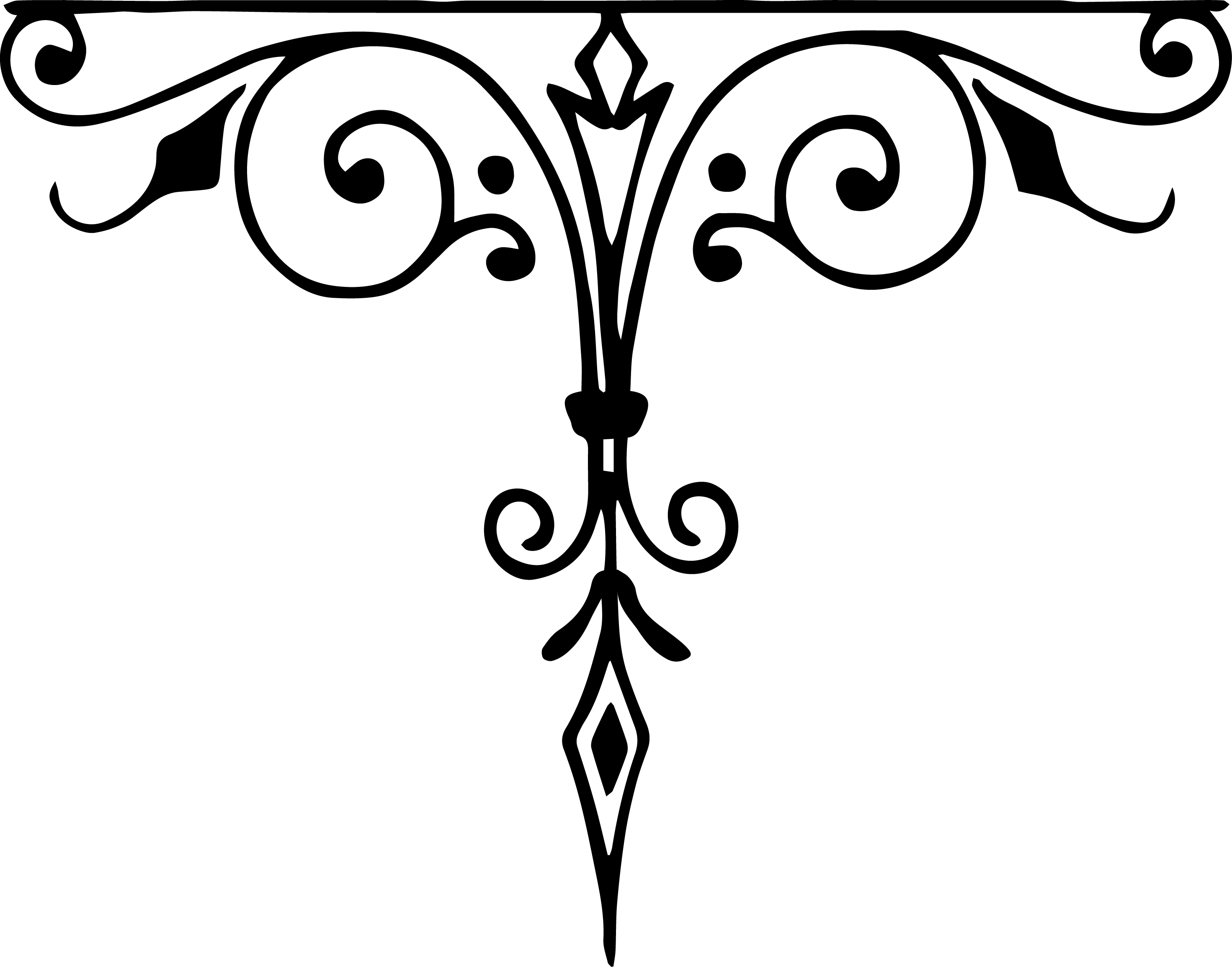 Clover Clipart Divider Line - Moon Page Divider - Png Download (2942x2309), Png Download