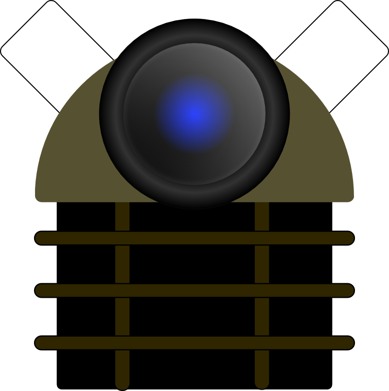 Dalek Voice Effect Updated - King's Brand T26-1 Wood Wave Design End Table, Black Clipart (800x805), Png Download