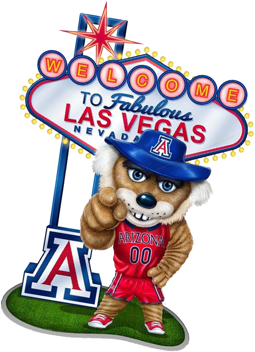 Let's Turn Las Vegas Into Wildcat Country - Ncaa Arizona Wildcats Perforated Decal, Large/12 X Clipart (568x698), Png Download