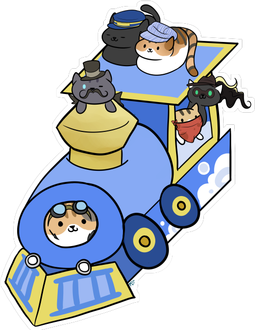 Meow Train - Train Clipart (540x657), Png Download