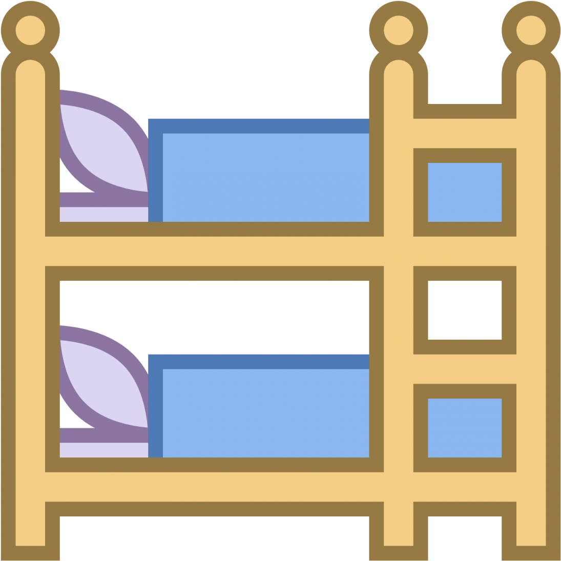 Office Furniture Bedroom Free Bathroom Clip Art - Bunk Bed Clipart - Png Download (1150x1150), Png Download