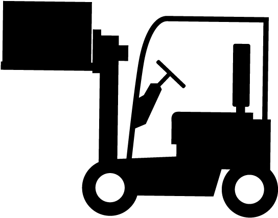 Factory Clipart Warehouse Truck - Forklift - Png Download (640x640), Png Download