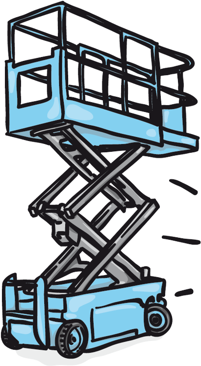 Access Platforms - Forklift Clipart (765x763), Png Download