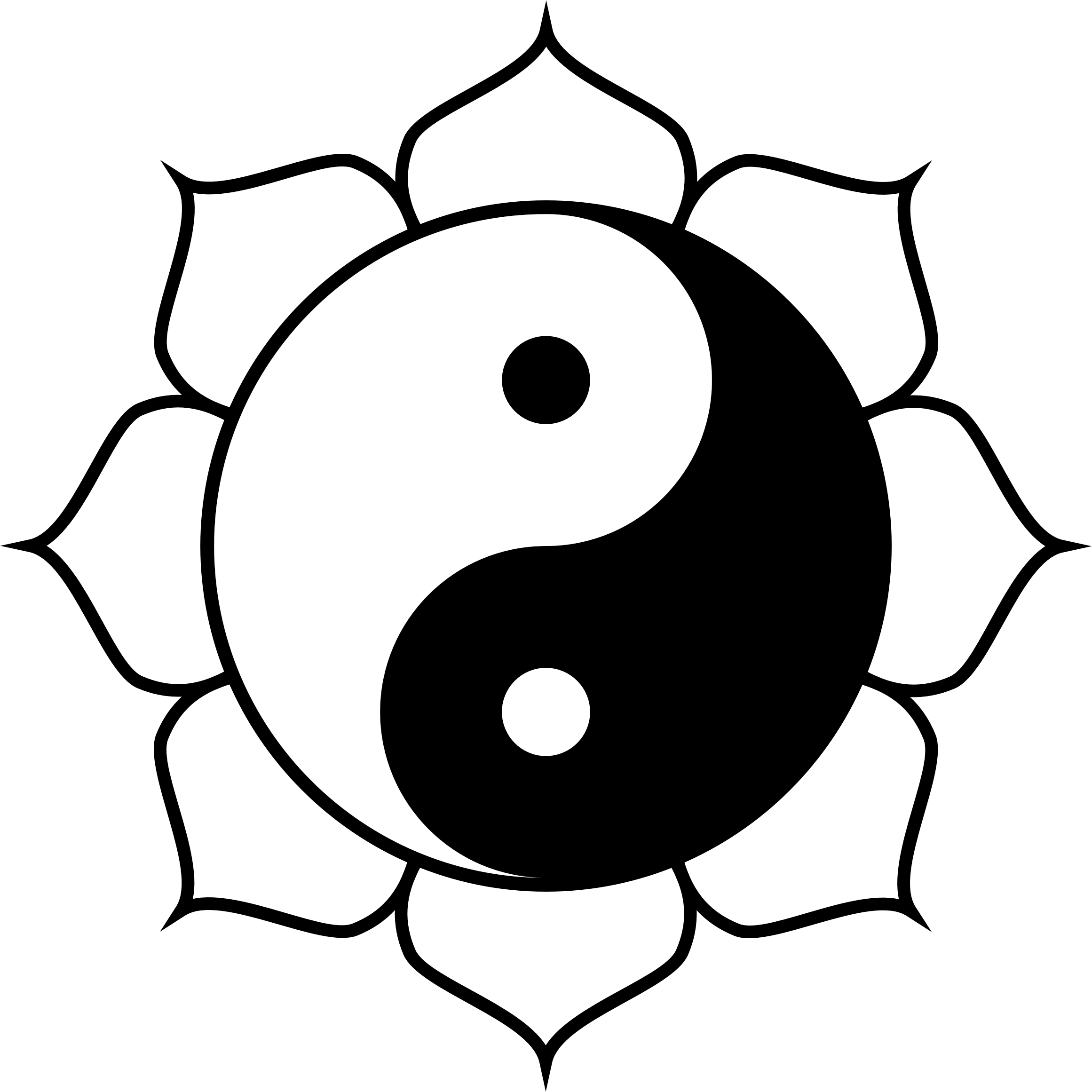 Blank Yin Yang Line Art Free Clip Art Coloring Pages Stencils | My XXX