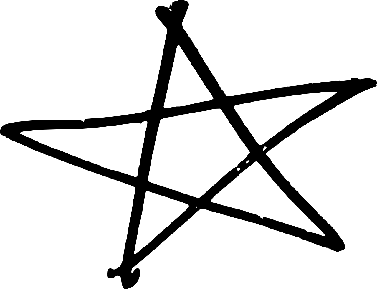 Tags - Star - Graffiti Star Png Clipart (1280x981), Png Download