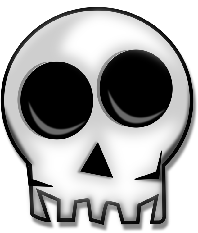 Skull Calavera Human Skeleton Bone - Skeleton Skull Clipart (638x750), Png Download