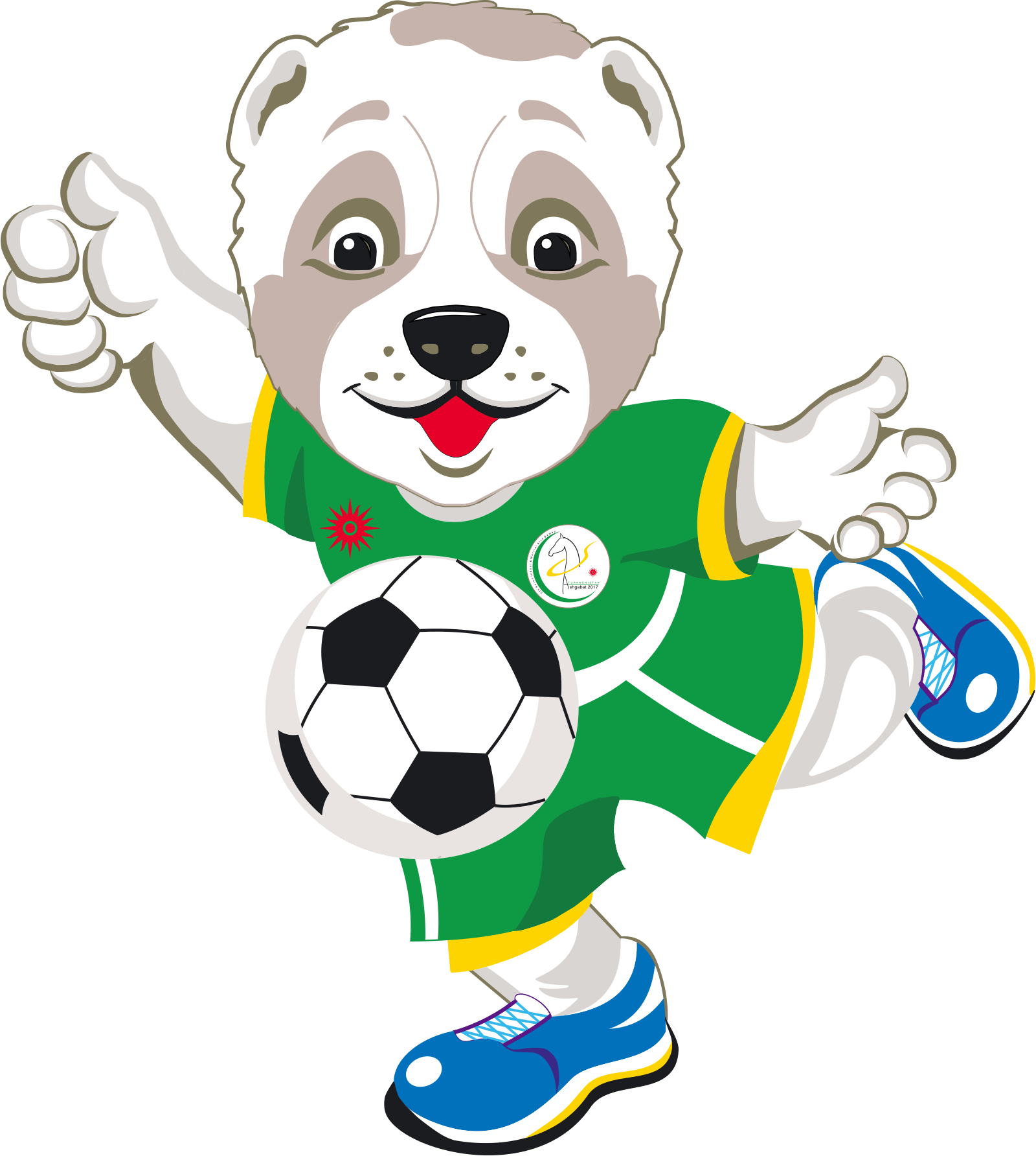 Futsal - Asian Indoor Games Mascot Clipart (1600x1784), Png Download