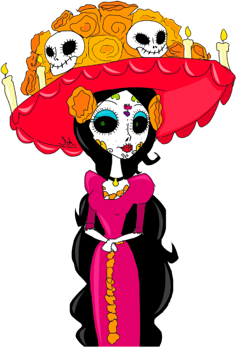 "día De Muertos" , A Celebration Of Life - Png Dia De Muertos Clipart (600x702), Png Download