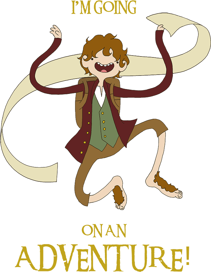 'm Going Onan Adventure Finn The Human Marceline The - Time To Go On An Adventure Clipart (806x1002), Png Download