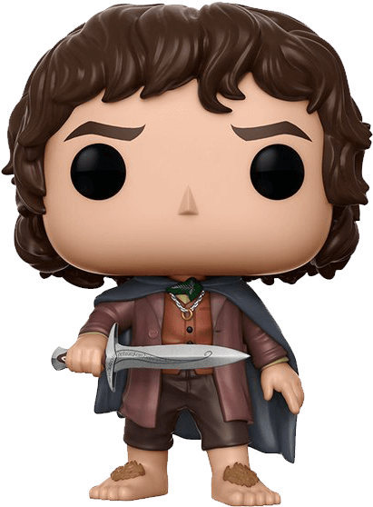 Funko Frodo Baggins Pop Figurine Clipart (567x567), Png Download