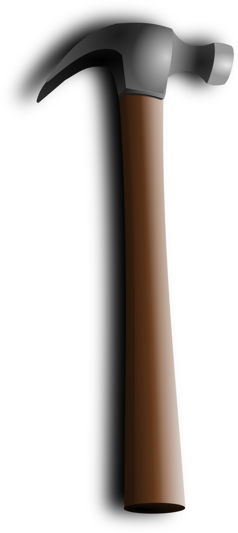 Hammer - Hammer With Shadow Clipart (958x1916), Png Download