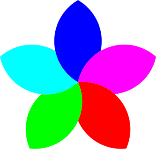 5 - Football Heart 6 Petal Flower Clipart Jpg - Png Download (600x573), Png Download