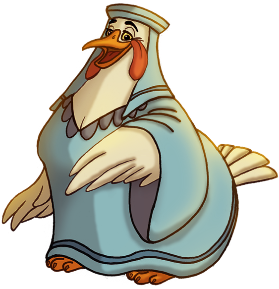 Lady Kluck By Lana Dragičević [©2013] Robin Hood 1973, - Disneys Robin Hood Lady Kluck Clipart (577x600), Png Download