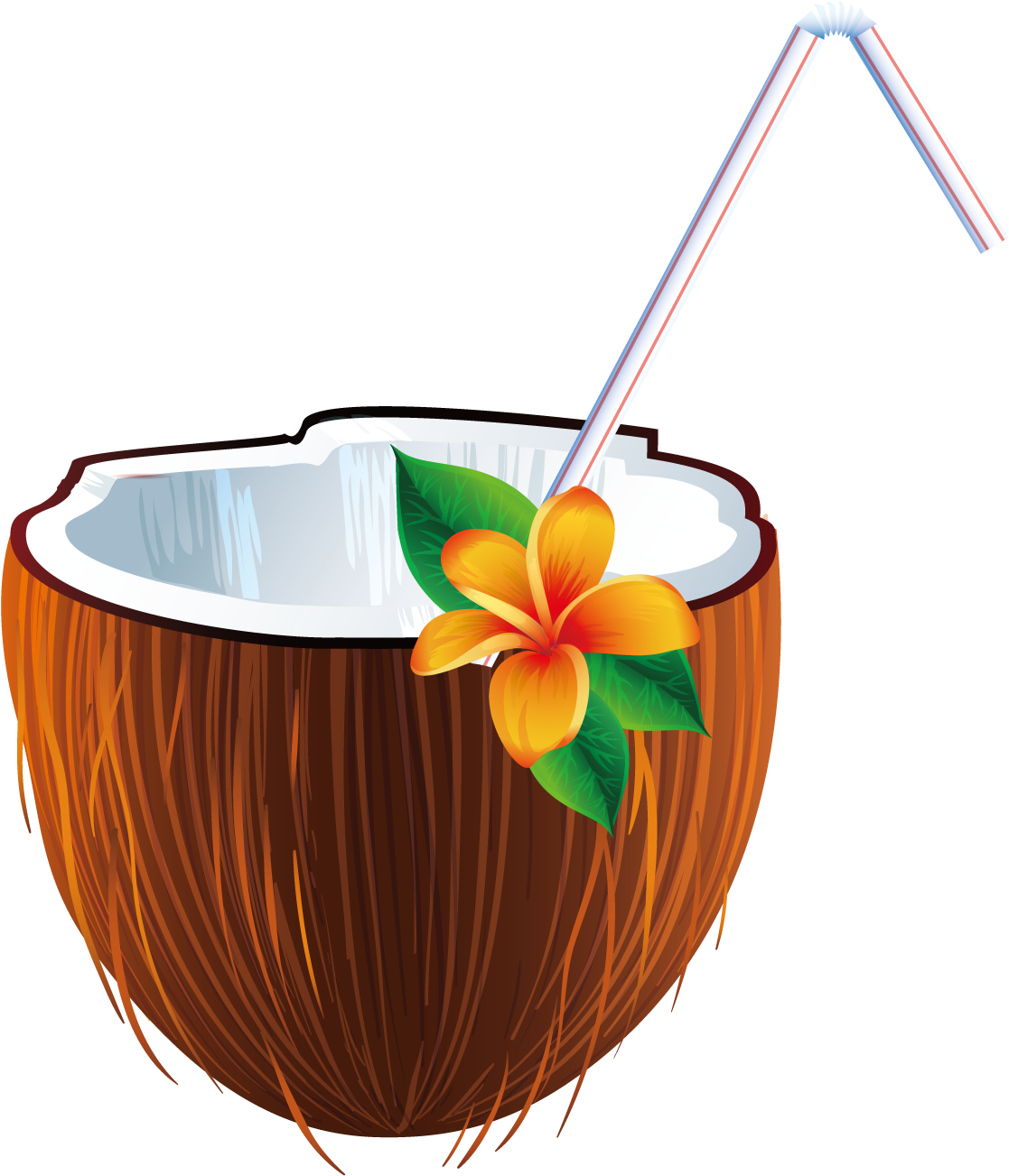 Cocktail Pi A Colada - Coconutdrink Png Clipart (1500x1500), Png Download