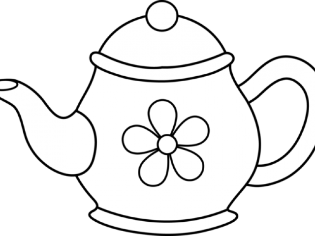 Monochrome Clipart Teapot - Tea Pot Clip Art - Png Download (640x480), Png Download