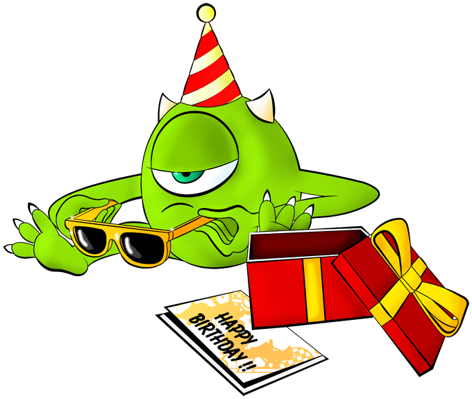 Mike Wazowski Preview - Mug Geek - Anniversaire - Un Cadeau Qui Fait Plaisir.... Clipart (680x575), Png Download