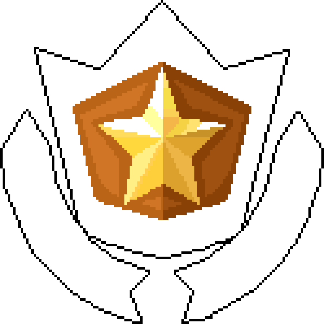 Unfinished Battle Star Clipart (1125x1125), Png Download