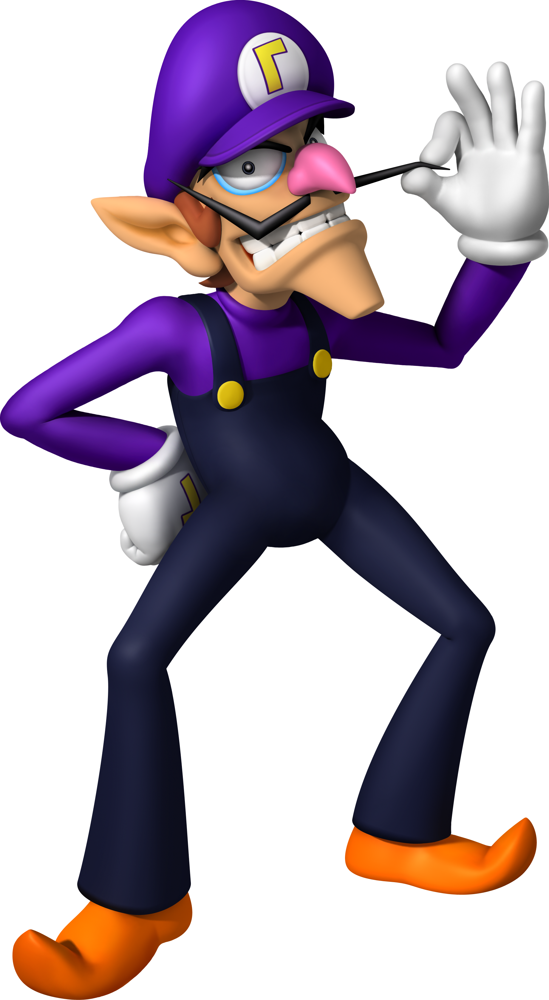 Or Waluigi - Mario Waluigi Clipart (1841x3351), Png Download