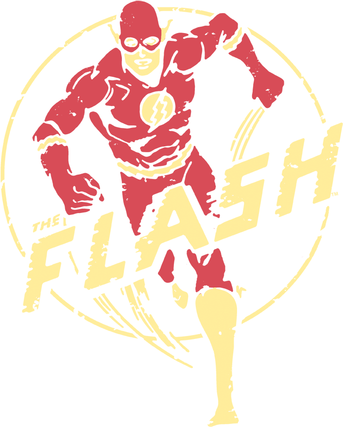 The Flash Flash Comics Men's Ringer T-shirt - The Flash Clipart (850x941), Png Download