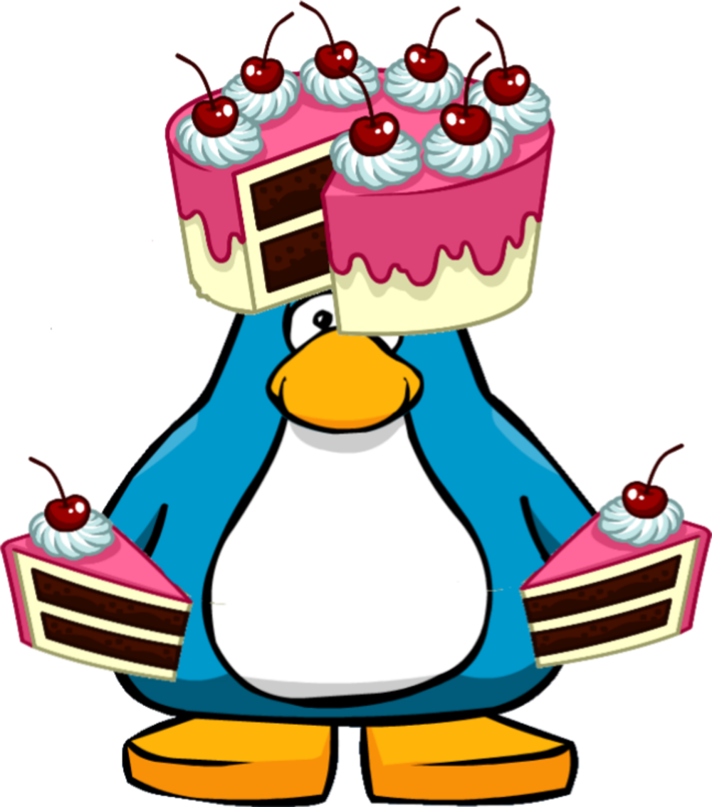 Club Penguin Wiki - Club Penguin Cake Hat Clipart (1000x1134), Png Download