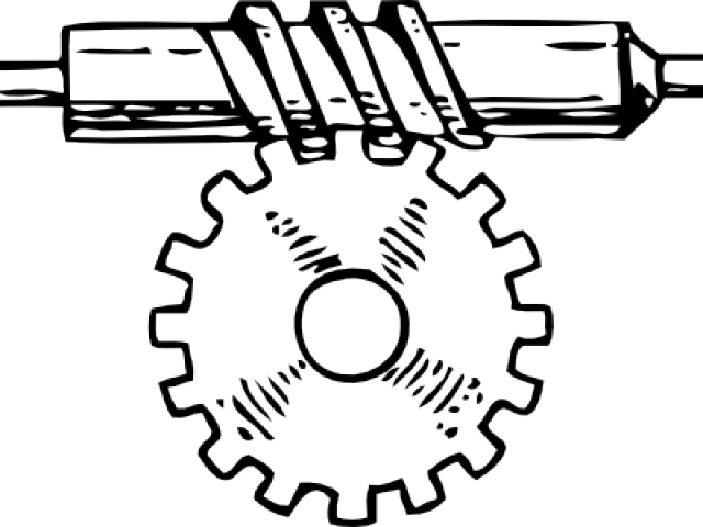 Gears Clipart Line Art - Worm Gear Clipart - Png Download (640x480), Png Download