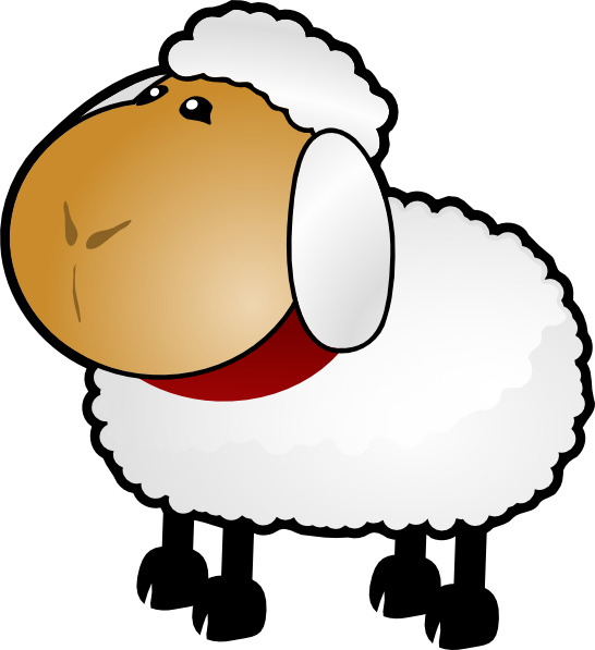 Sheep, - Sheep And Goat Clipart - Png Download (546x597), Png Download
