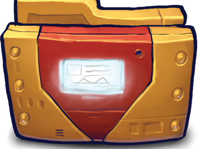 Folder Icons Cool - Icono De Carpeta Comic Clipart (640x480), Png Download