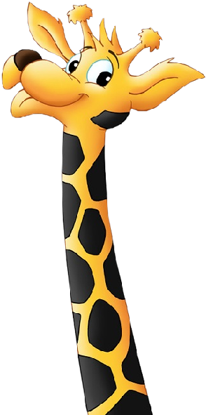 Giraffes Cartoon Picture Images Curious George Clip - Giraffe Long Neck Clipart - Png Download (600x600), Png Download