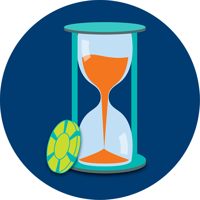 An Hour Glass With A Chip Leaning Against It - Illustration Clipart (637x637), Png Download