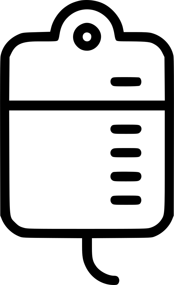 Banner Black And White Bag Iv Therapy Medicine - Blood Bag Svg Clipart (598x980), Png Download