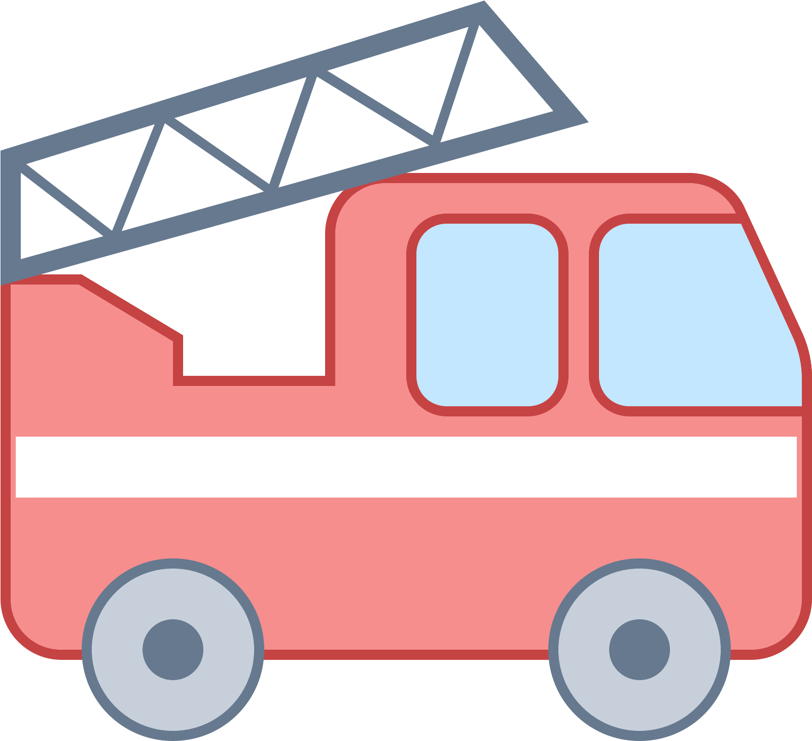 Fire Truck Icon - Fire Engine Clipart (1600x1600), Png Download