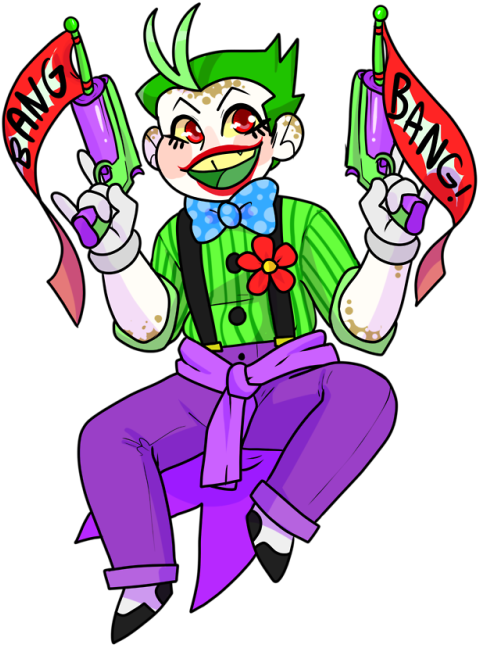 Young Rogue Stickers Available On Redbubble - Clown Clipart (500x648), Png Download