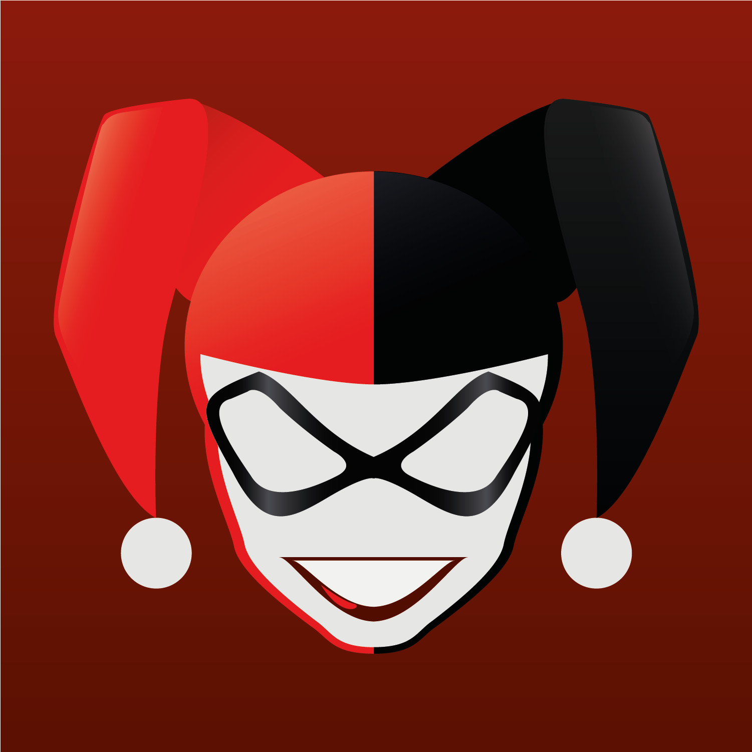 Harley Icons - Harley Quinn Clipart (1800x1800), Png Download