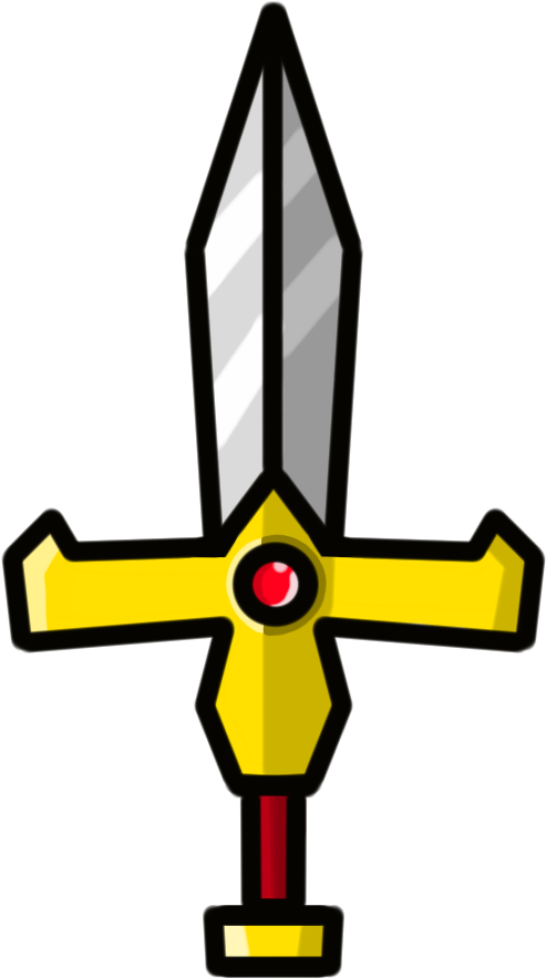 Golden Knight Sword - Sword Clipart (543x907), Png Download