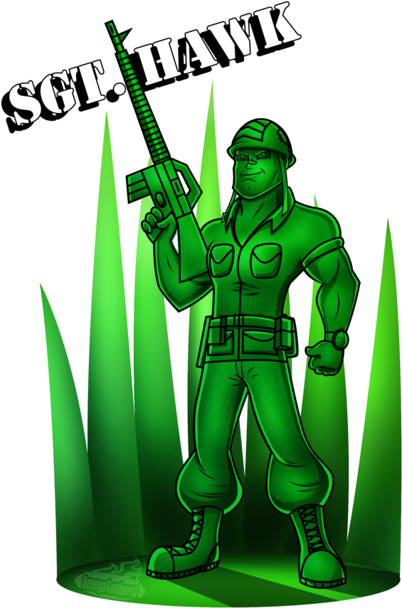 Army Men Sgt Hawk Clipart (600x908), Png Download