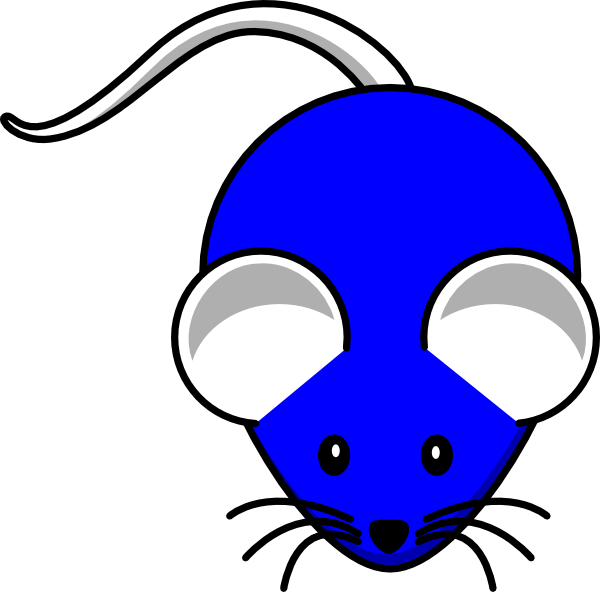 Blue White Mouse Svg Clip Arts 600 X 592 Px - Png Download (600x592), Png Download