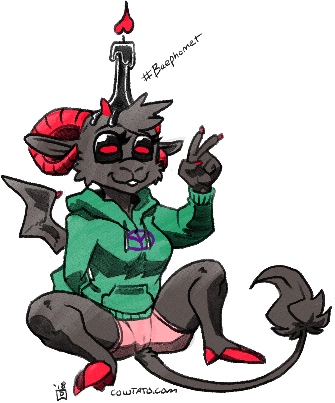 Jpg Royalty Free Stock Baephomet Hashtag On Twitter - Cartoon Clipart (1000x1200), Png Download