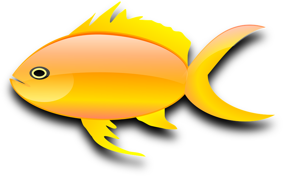Gold Fish Clipart Gambar Ikan - Gold Fish Clip Art - Png Download (960x594), Png Download