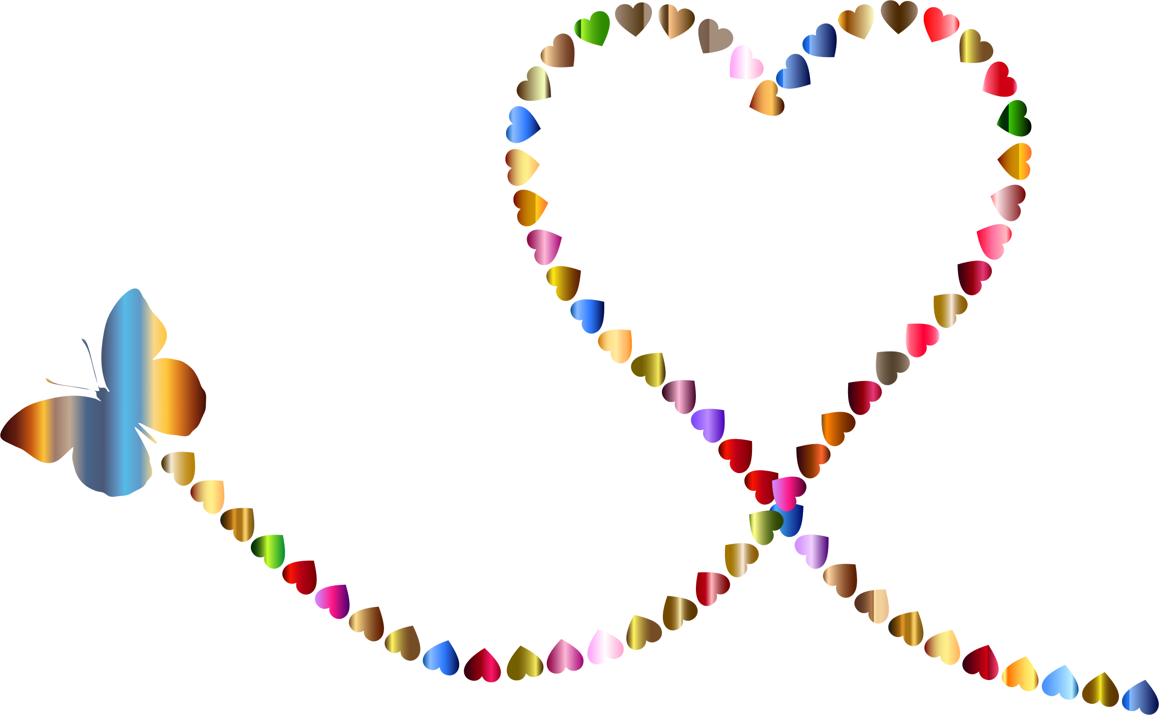 Path Clipart Butterfly - Clip Art Color Full - Png Download (2315x1428), Png Download