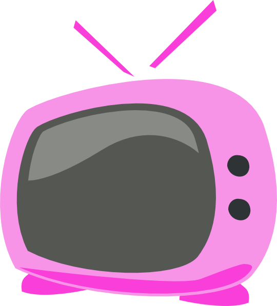Pink Television Clip Art - Png Download (540x597), Png Download