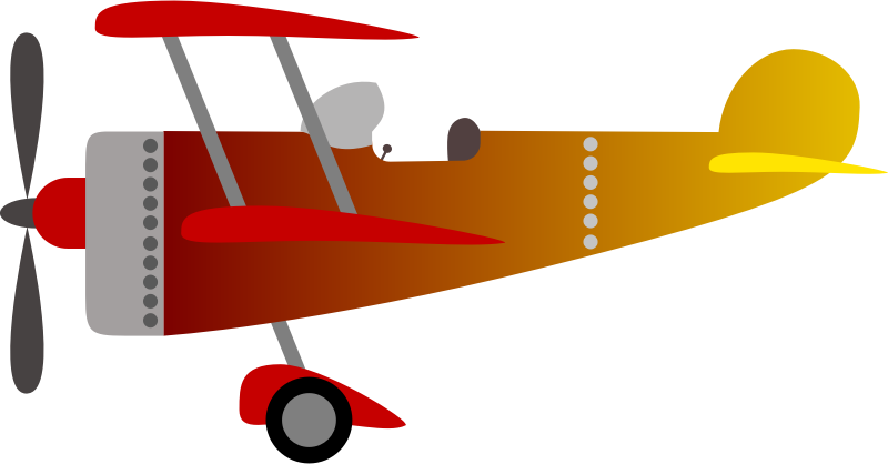 Clipart Biplane 2 Microsoft Clip Art Party Microsoft - Vintage Airplane Png Transparent Png (800x418), Png Download