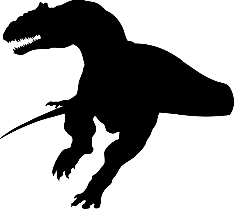 Dinosaur, Dino, The Silhouette, No Background, Gad - Dancer Silhouette Clipart (804x720), Png Download