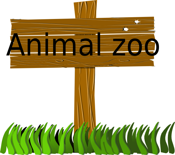 Animal Zoo Sign Clip Art At Clker - Clip Art Png From The Zoo Transparent Png (600x531), Png Download